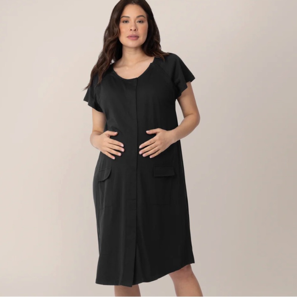 Kindred Bravely Black Maternity Nightgown